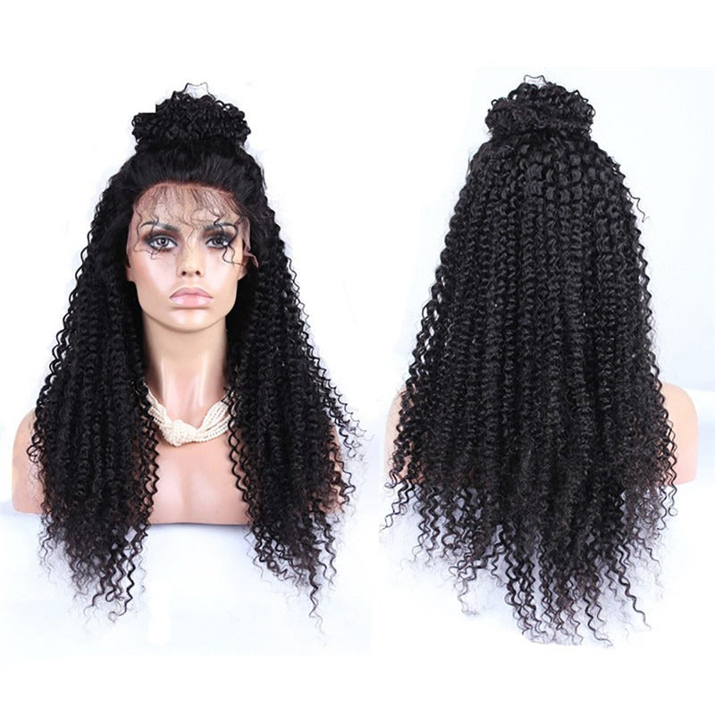 13x6 Lace Front Wig Kinky Curly Can Be Permed Average Size No Shedding No Tangle Suitable Dying Colors