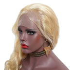 Color Full Lace Wig Body Wave 613 T1B Dark Root Honey Blonde Hair Color Wig