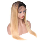 Color Full Lace Wig Straight 1B/27# Ombre Color Top Quality For Women Long Straight Virgin Hair