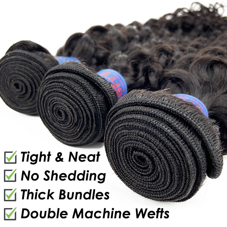 3 Bundles Water Wave Alibaba Express Hair Products Hot Selling Real Virgin Kinky Curly Hair Weaves