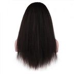 Kinky Straight Lace Front Wig Remy Hair Average Size Pre Plucked Hairline No Shedding No Tangle