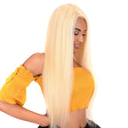Color Full Lace Wig 613# Color Top Quality With Baby Hair Blonde Color Wig 130% Density
