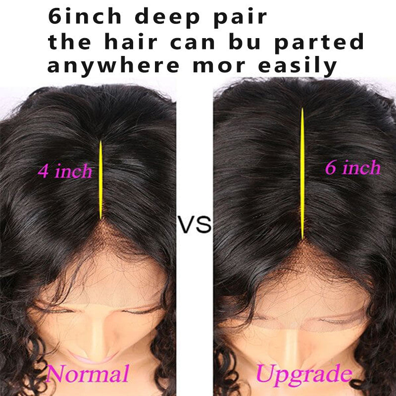 13x6 Lace Front Wig Loose Wave Swiss Lace Remy Hair No Shedding No Tangle Suitable Dying Colors