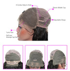 Full Lace Wig Loose Wave Average Size Remy Hair Natural Color 130%,180% Density