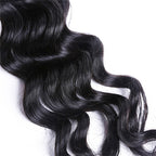 2 Bundles Natural Wave Natural Color Hair With 360 Lace Frontal Wavy Hair
