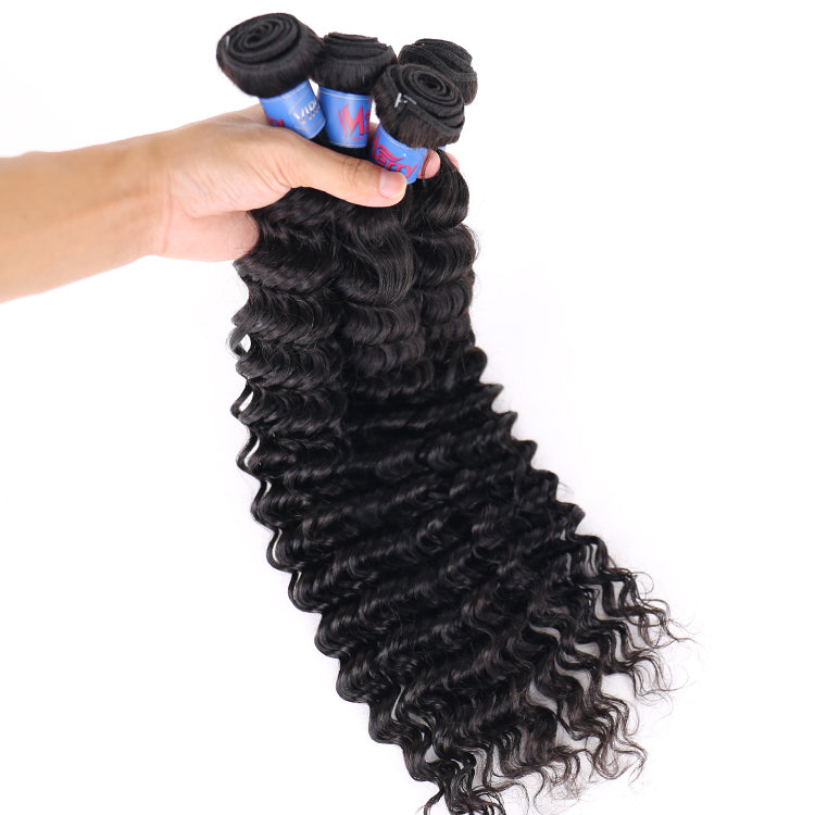 2 Bundles Deep Wave Best Fast Delivery Virgin Remy Hair Weave