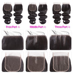 5x5 BodyWave Lace Closure Hand Tied Medium Brown Lace No Shedding No Tangle Pre Plucked Hairline