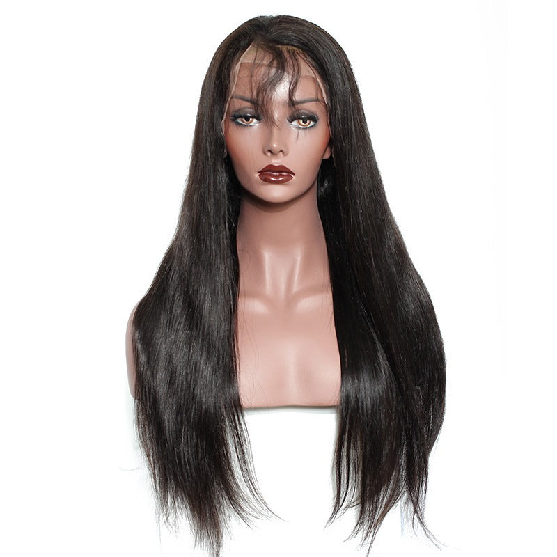 Transparent Lace Full Lace Wig Straight With Baby Hair Natural Headline Swiss Lace