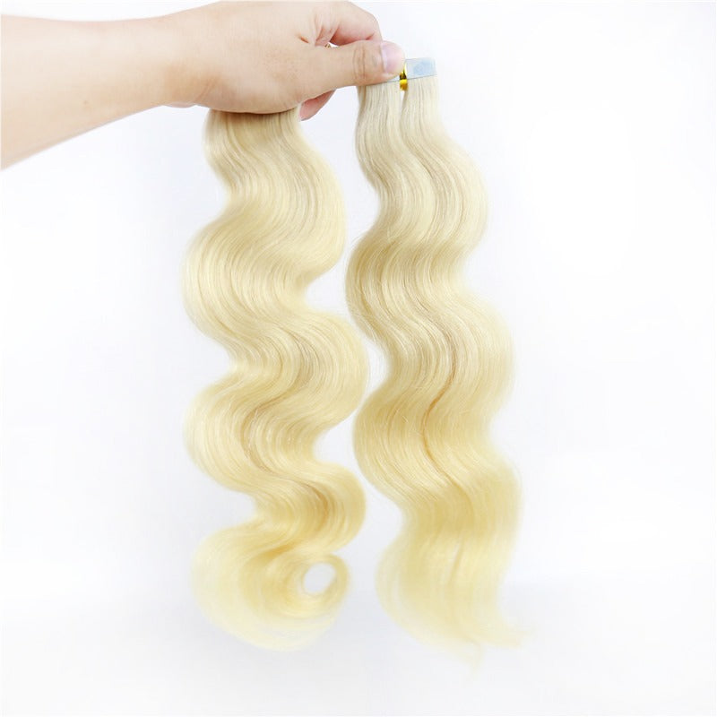 613# 100G Tape In Human Hair Extensions BodyWave Machine Remy Hair On Adhesives Invisible Tape PU Skin Weft