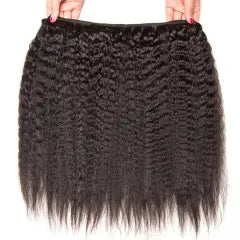 2 Bundles Kinky Straight Hair Extensions Factory Cheap Natural Top Grade Human Hair