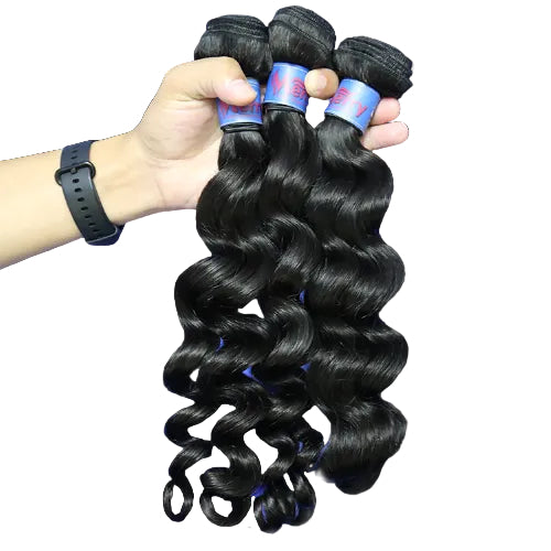 2 Bundles Natural Wave/Wavy Hair Wholesale Human Hair Bundle 100% Unprocessed Virgin