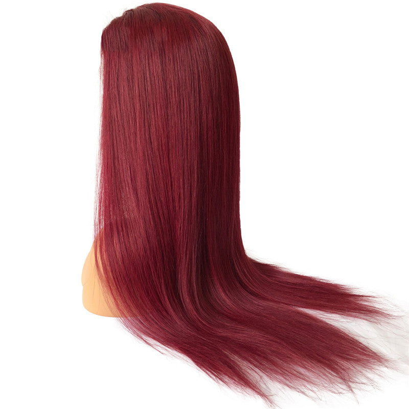 Color Full Lace Wig 1B/99J Straight Unprocessed Human Hair Ombre Color Wigs Wholesale For Black Women