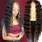 1b/30 Ombre Wig Deep Curly Wave Human Hair Lace Frontal Wigs