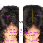 13x6 Lace Front Wig Water Wave No Shedding No Tangle With Baby Hair Hand Tied Natural Color