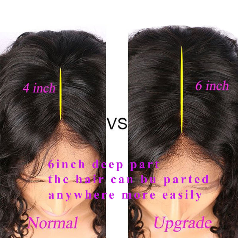 13x6 Lace Front Wig Kinky Straight Hand Tied Suitable Dying Colors No Shedding No Tangle Average Size