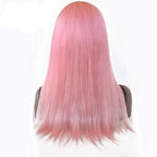 Pink Color Full Lace Wig Straight Glueless 130% Density 100% Human Wigs Full Lace Wig