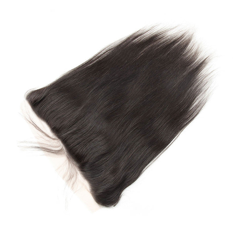 Straight Silk Base Lace Closure Frontal Bleached Knots Pre Plucked Hairline Natural Headline Human Hair