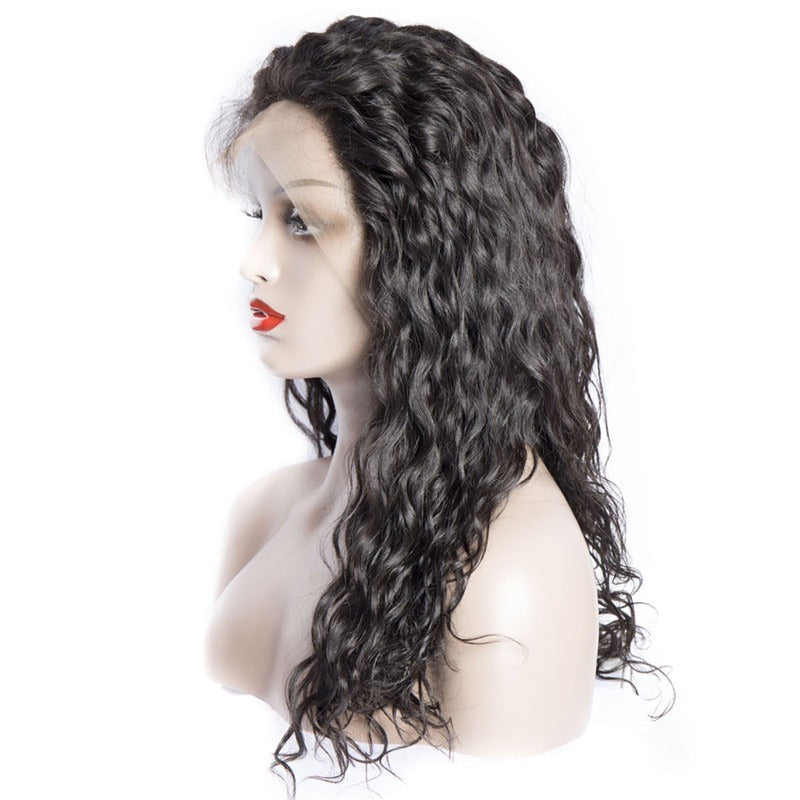 Water Wave 360 Lace Front Wig 150% Density With Baby Hair Pre Plucked Hairline No Chemical Processing Natural Headline