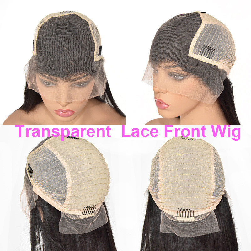 Merry Hair Natural Deep Wave Transparent Lace Wig Curly Hair Vendors