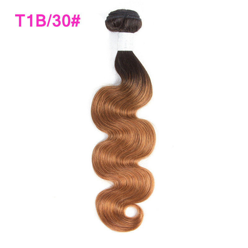 3 Bundles Rose Gold Ombre On Dark Hair 100% Human Hair 2019 Hair Color Trends