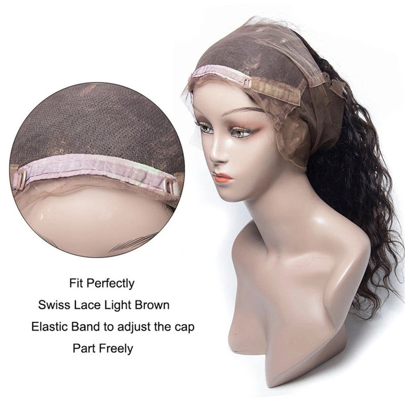 360 Frontal Water Wave Can Be Permed No Chemical Processing Pre Plucked Hairline Human Hair