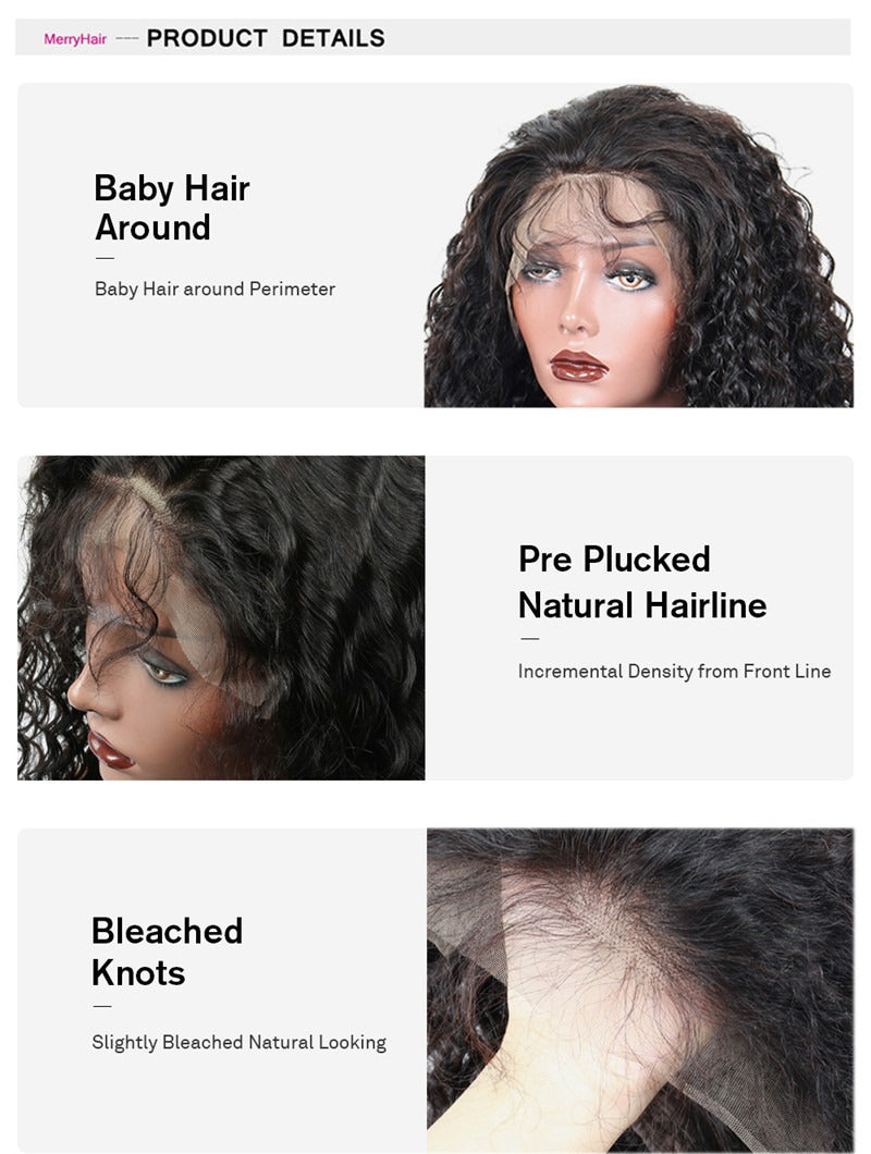 13x6 Lace Front Wig Kinky Curly Can Be Permed Average Size No Shedding No Tangle Suitable Dying Colors