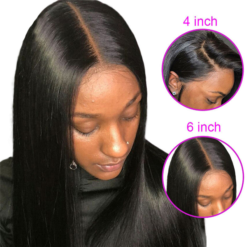 13x6 Lace Front Wig Transparent Lace Straight Suitable Dying Colors Natural Color Black Color Average Size