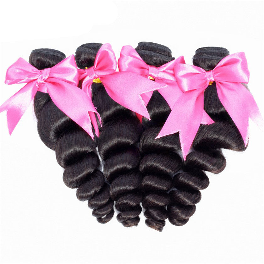 4 Bundles Loose Wave No Tangle Best Selling Natural Color Loose Wave Hair Bundles
