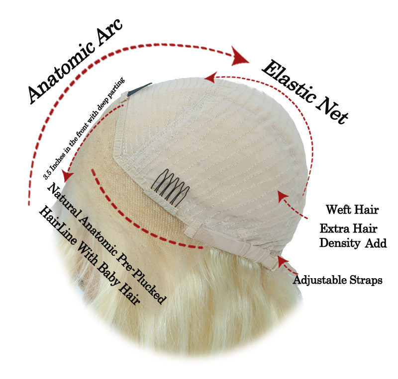 Best 613 Wigs Cheap 613 Color Blonde Lace Front Wig Straight Human Hair Wig