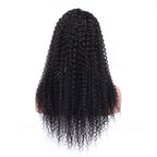 Full Lace Wig Kinky Curly Bleached Knots Natural Color Natural Headline No Chemical Processing