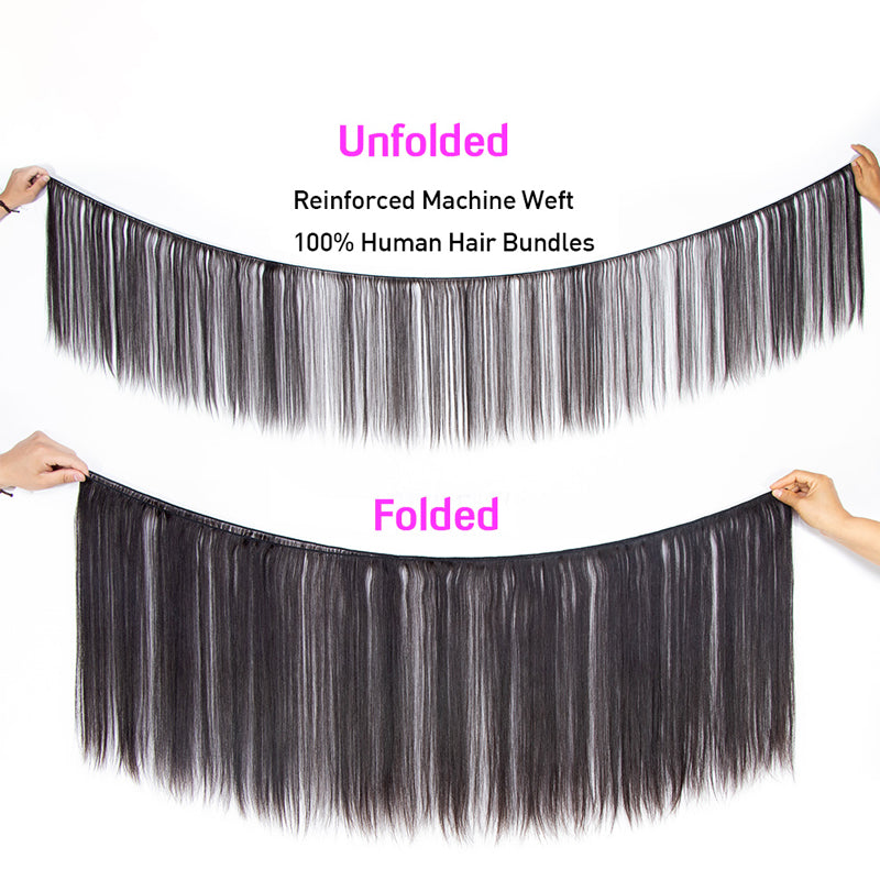 Natural Black Hair Straight Double Drawn Virgin Hair Bundles Vietnamese Thick Hair Ends Human Hair Extensions