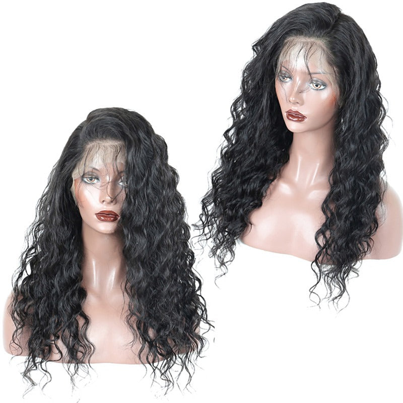 Transparent Lace Natural Wave Hair Wig 130% 180% Density Full Lace Wig Human Hair Wigs For Black Women