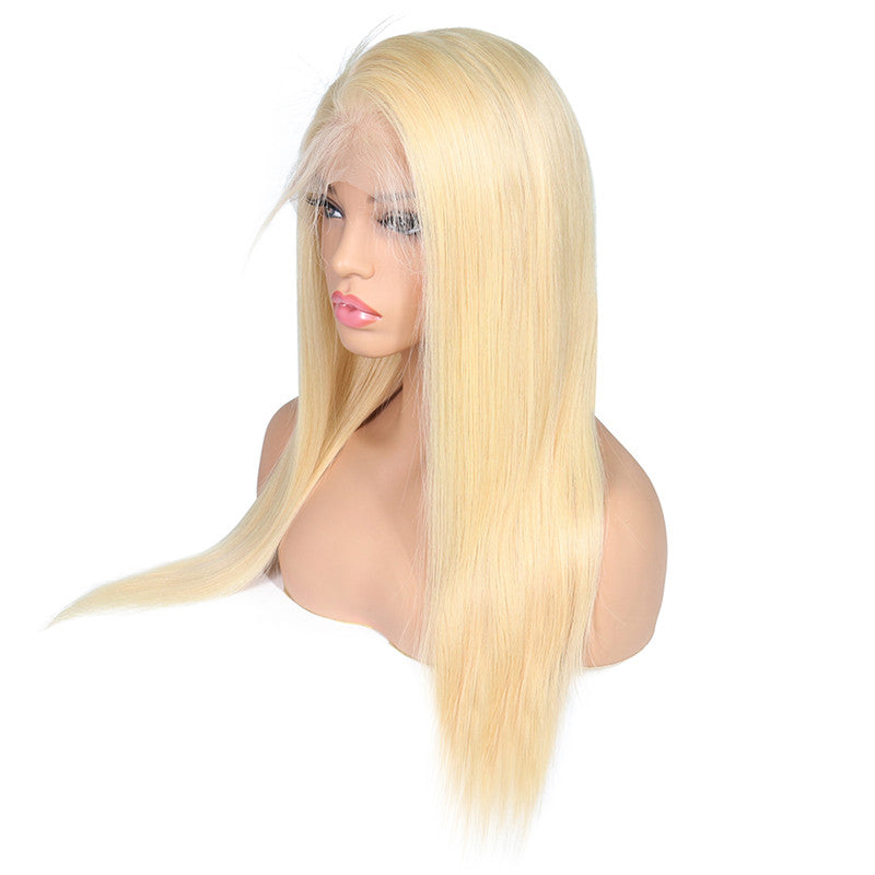 Color Full Lace Wig 613# Color Top Quality With Baby Hair Blonde Color Wig 130% Density