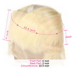 613 Body Wave 360 Frontal Blond Color Human Hair Pre Plucked Hairline Hand Tied