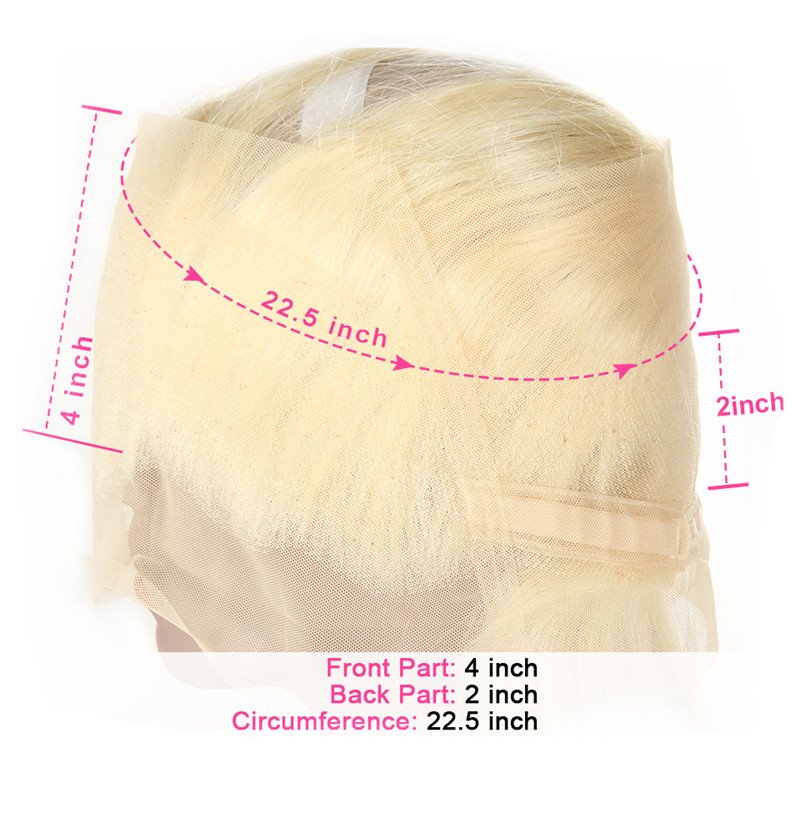 613 Body Wave 360 Frontal Blond Color Human Hair Pre Plucked Hairline Hand Tied