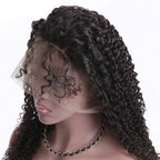 Kinky Curly 360 Lace Front Wig 150% Density Natural Headline Can Be Permed Human Hair Natural Color