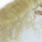 13x4 Lace Frontal Body Wave 613 Swiss Lace Hand Tied Human Hair Bleached Knots
