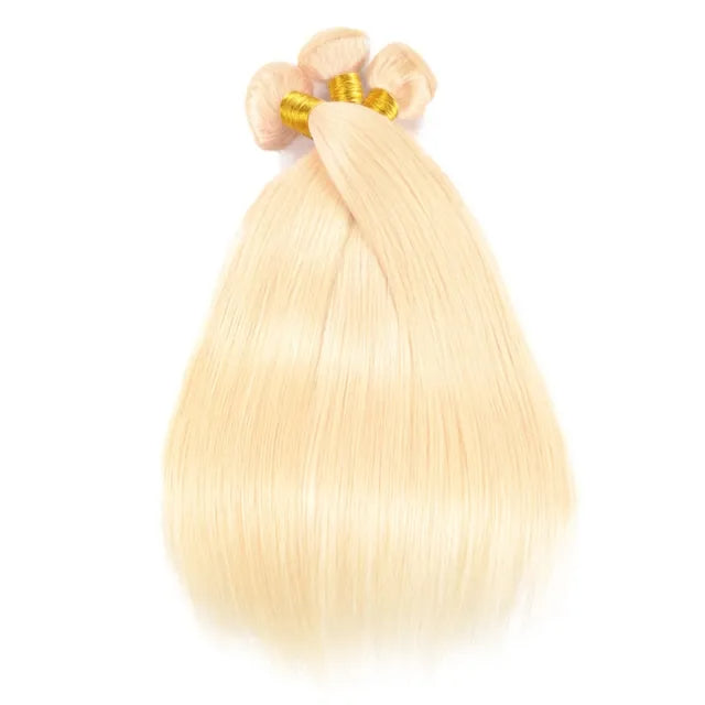 613 Color Straight Hair Virgin Hair Bundle Deals Blonde Human Straight Hair 1 Bundle 2,3,4 Bundles (2)
