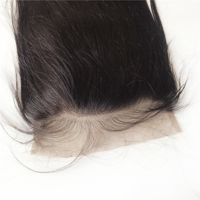 6x6 Straight Big Lace Closure Pre Plucked With Baby Hair Natural Hairline Brazilian Remy Hair Big Lace Size Swiss