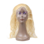 613 Body Wave 360 Frontal Blond Color Human Hair Pre Plucked Hairline Hand Tied