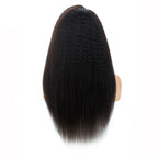 Kinky Straight 360 Lace Front Wig 150% Density Average Size Glueless Natural Headline Human Hair