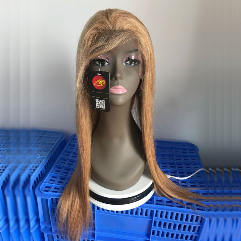 Merry Hair Color 27# Full Lace Wig Straight Hair With Baby Hair