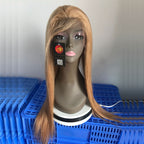 Merry Hair Color 27# Full Lace Wig Straight Hair With Baby Hair