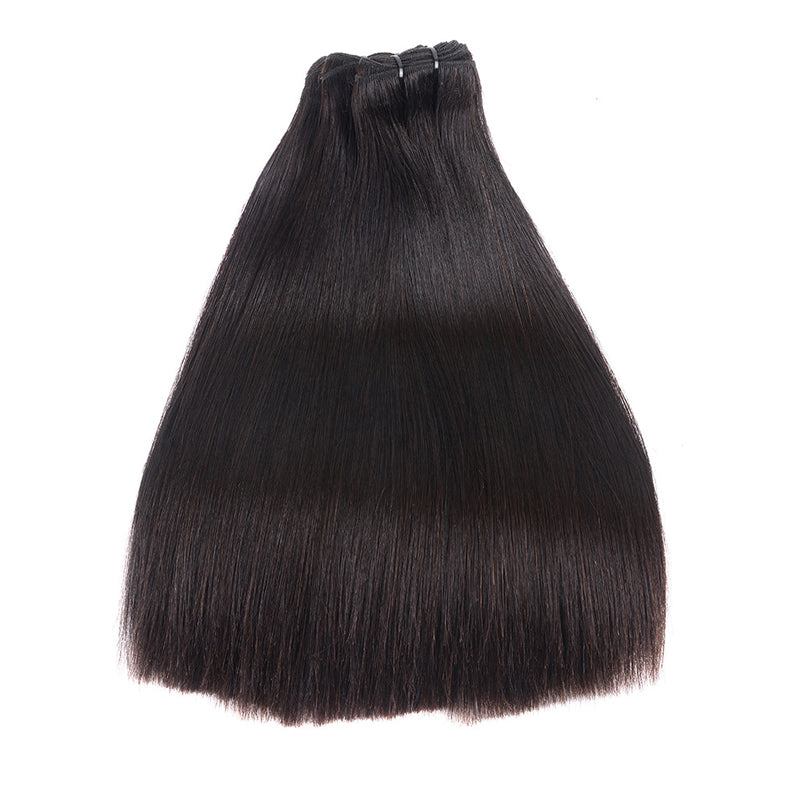 Natural Black Hair Straight Double Drawn Virgin Hair Bundles Vietnamese Thick Hair Ends Human Hair Extensions