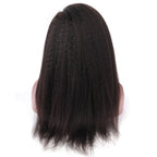 13x6 Lace Front Wig Kinky Straight Hand Tied Suitable Dying Colors No Shedding No Tangle Average Size