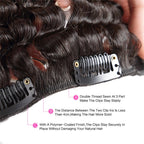 Afro Kinky Curly Human Hair Extensions 10 Pcs/Set Best Clip Ins For Black Hair Natural Black Full Head