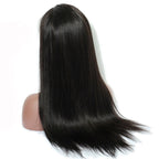 Straight Lace Front Wig Natural Headline Bleached Knots Can Be Permed Transparent Lace