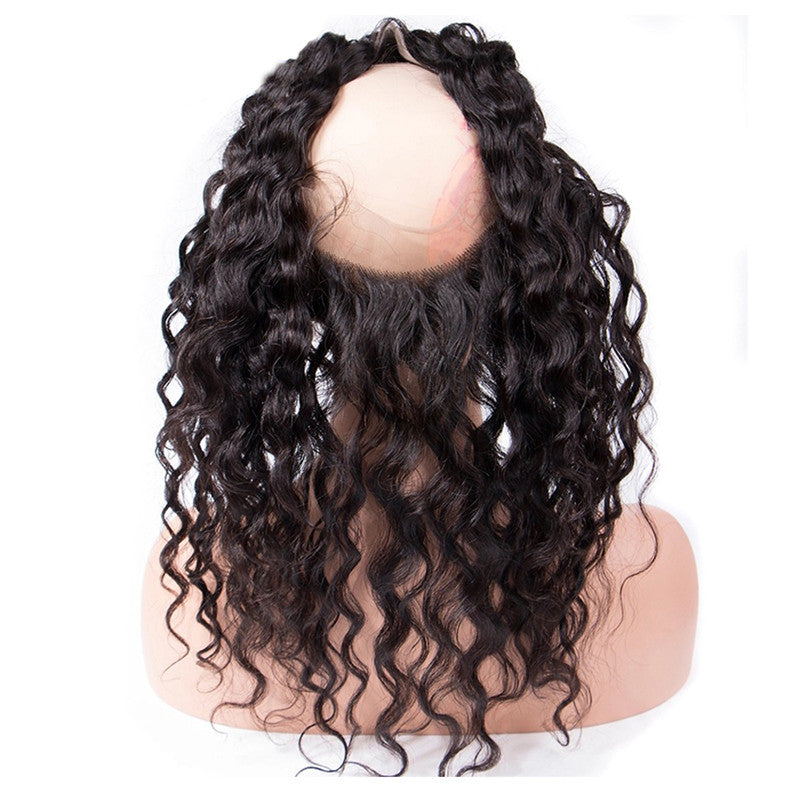 360 Frontal Water Wave Can Be Permed No Chemical Processing Pre Plucked Hairline Human Hair