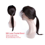 360 Frontal Straight Bleached Knots No Chemical Processing No Shedding No Tangle Natural Headline