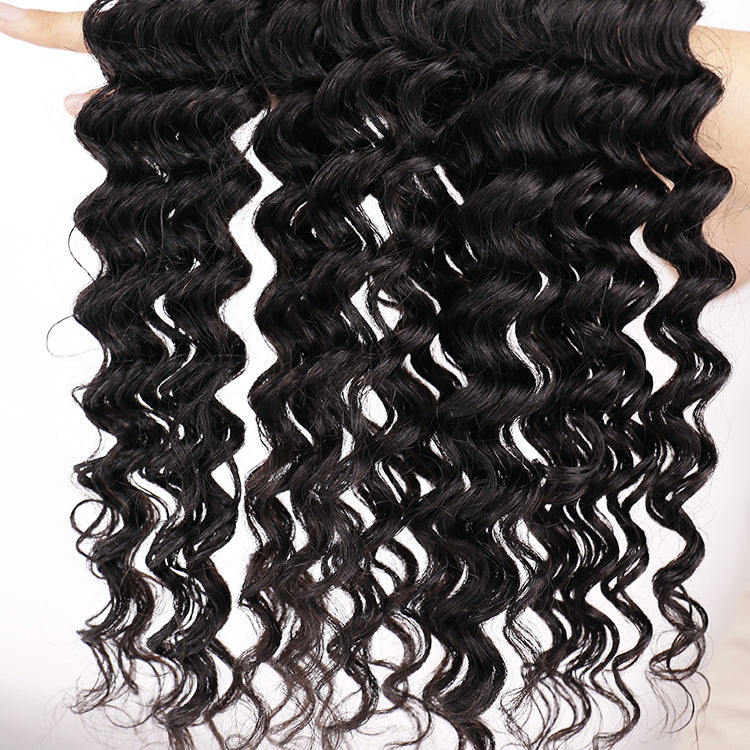 1 Bundle Deep Wave Hair Weaves Virgin Hair Hair Products Top Grade Real Virgin